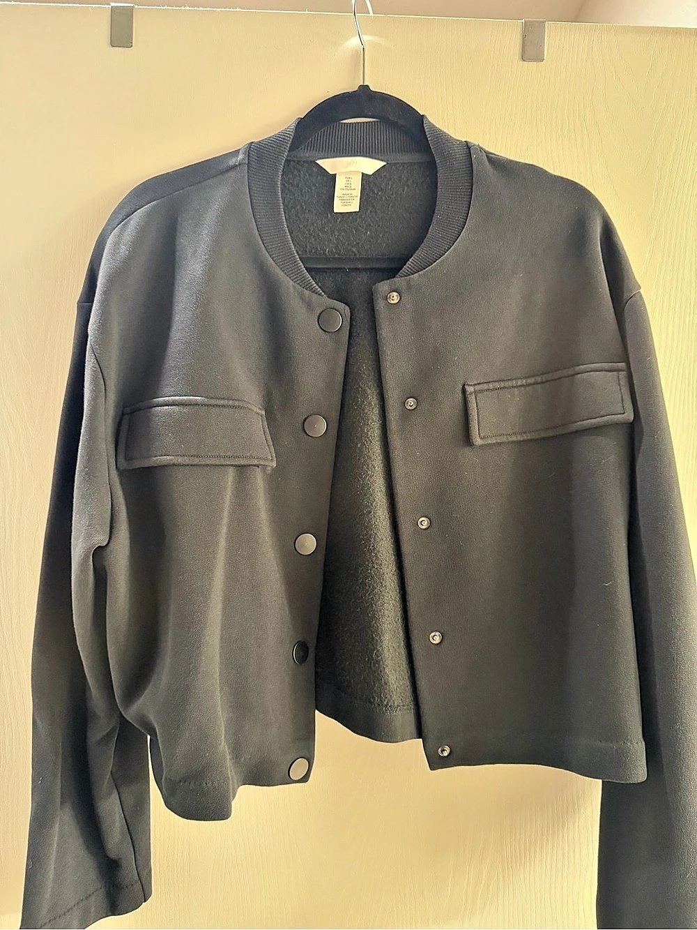 H&M Women's Black Bomber Jacket Size Large